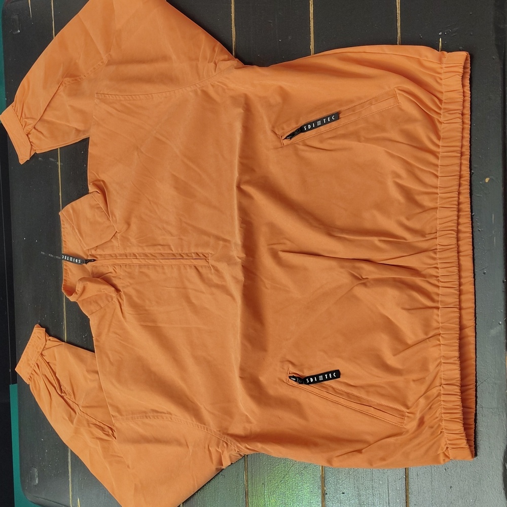 Orange Half-Zip Pullover UNISEX  LIGHTWEIGHT JACKET VINTAGE